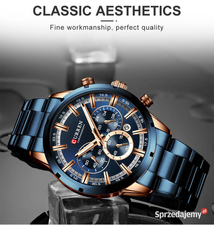 Duży sportowy zegarek męski chronograf Curren Gorzów Wielkopolski