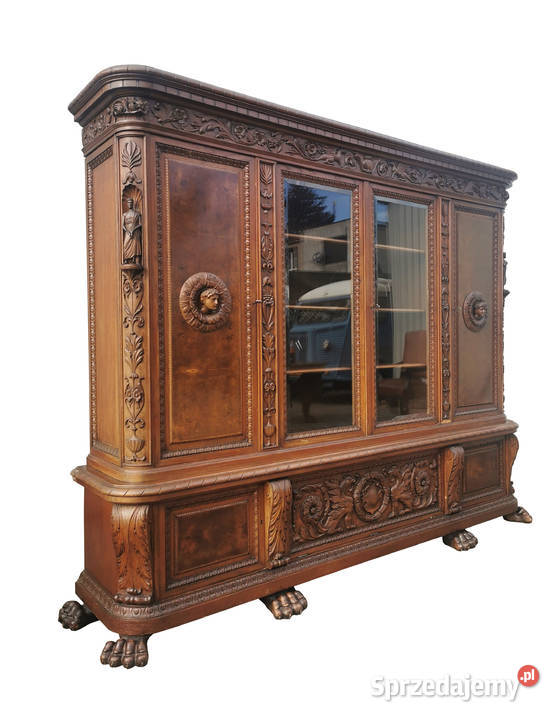 Unikatowy monumentalny neorenesansowy komplet Meble Wrocław