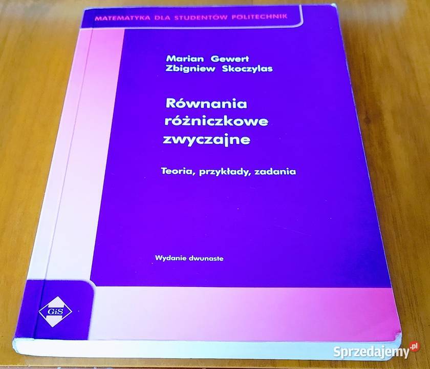 Równania różniczkowe zwyczajne teoria przykłady ISBN 9788389020680