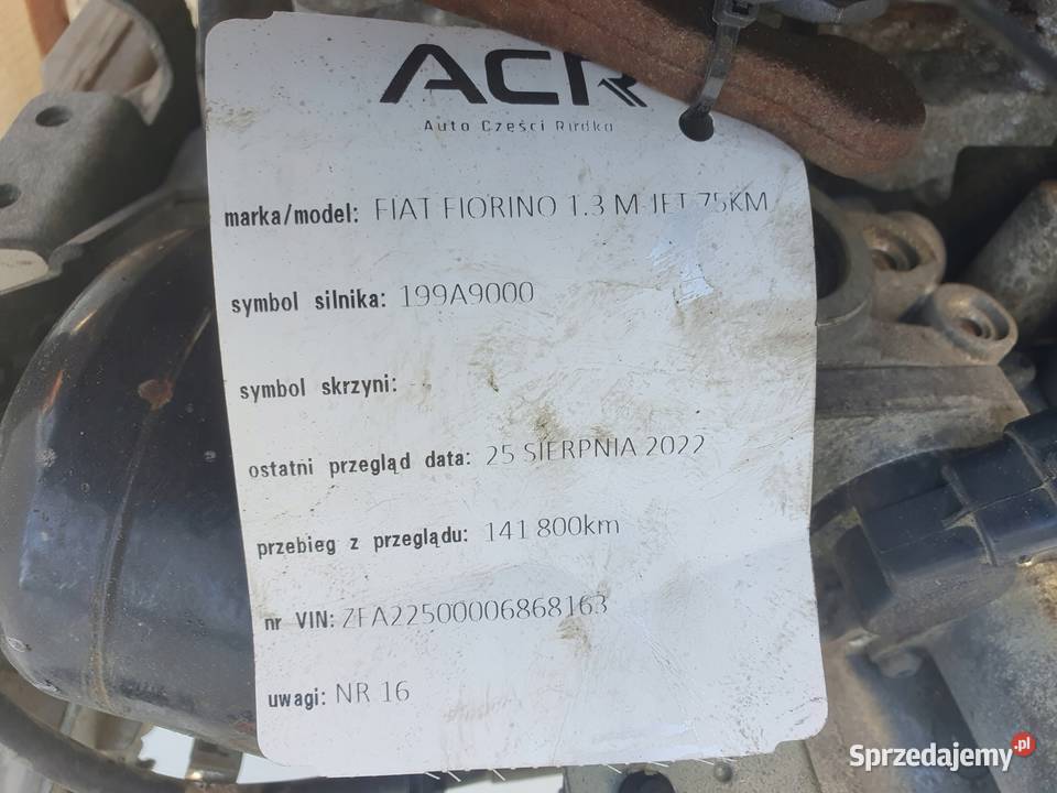 Fiat Fiorino III 13 JTD MJ SKRZYNIA BIEGÓW Układ napędowy lubelskie Janów