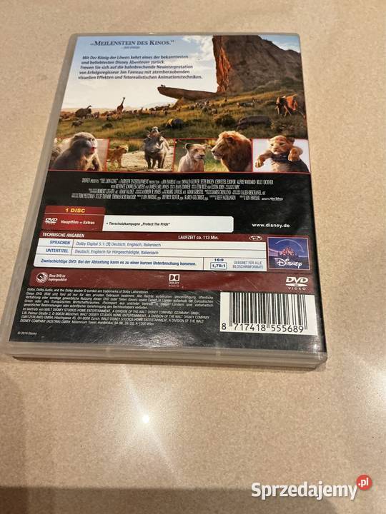 Król Lew Disney DVD The Lion King Nowa Sól