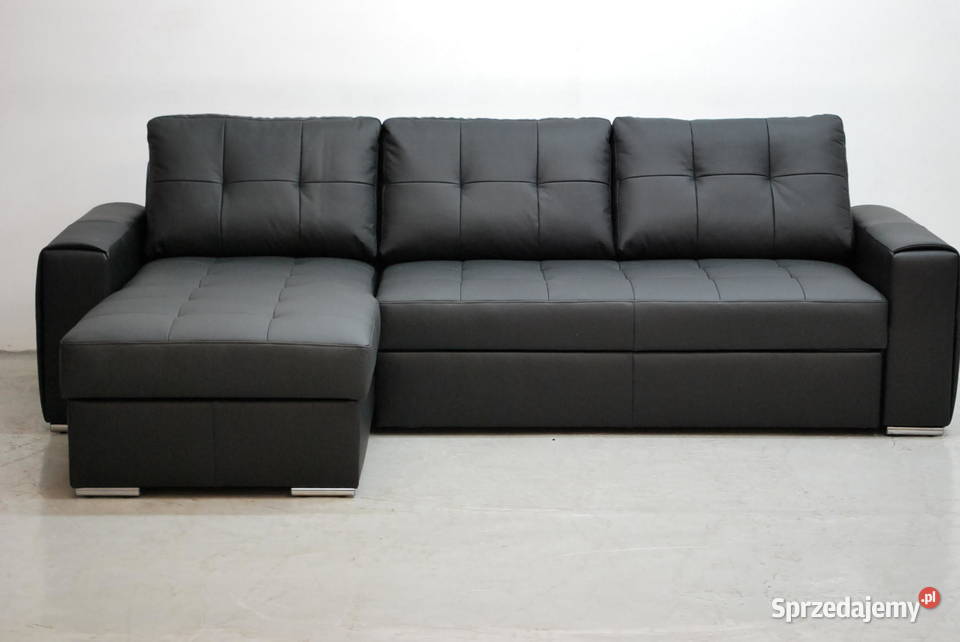 czarna SKÓRA NATURALNA NAROŻNIK Z FSPANIA 6605 wielkopolskie Poznań