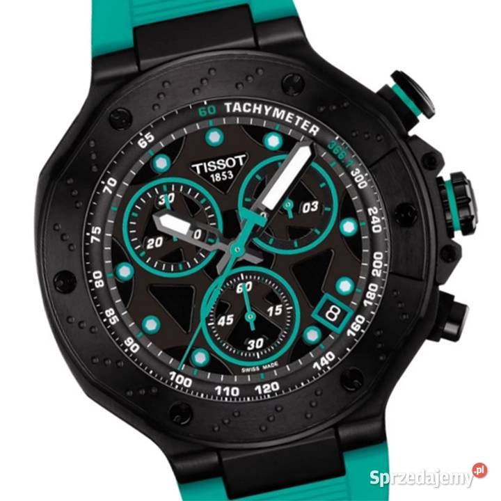Tissot TRace Chronograph T141 45 mm PVD szafir mazowieckie Warszawa