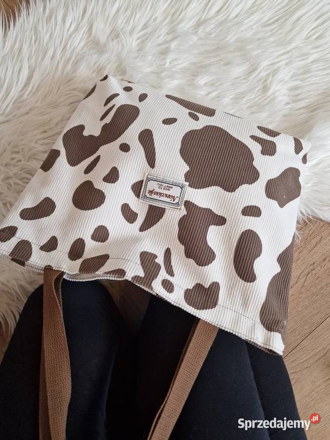 Torba na ramię A4 shopper krówka torebka na