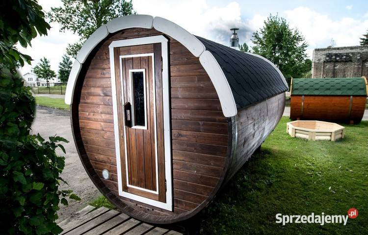 Sauna ogrodowa sauna beczka 4m z piecem