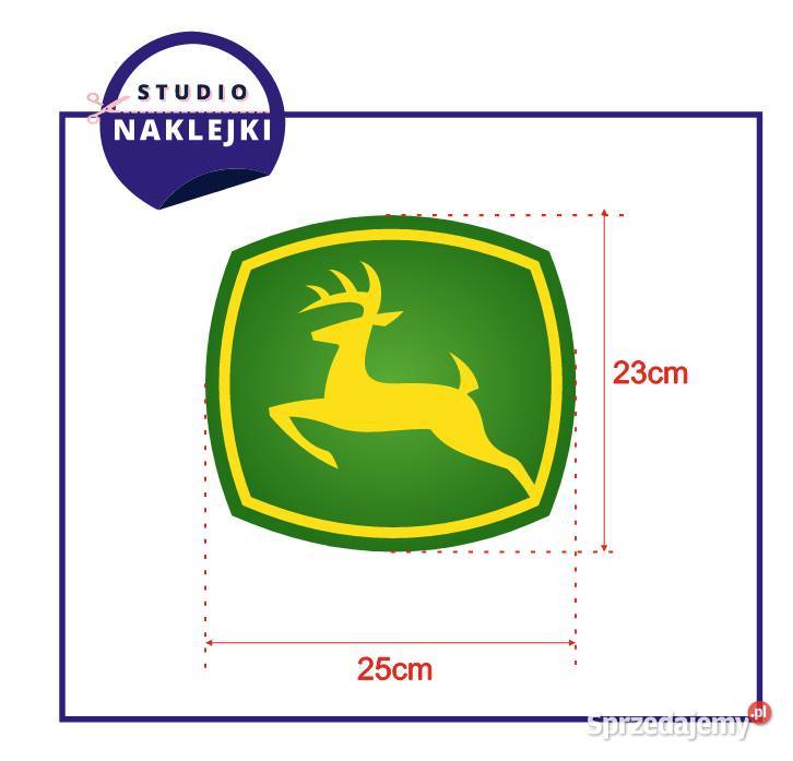Logo naklejka John Deere Traktor Ciągnik Nalepka Oleśnica