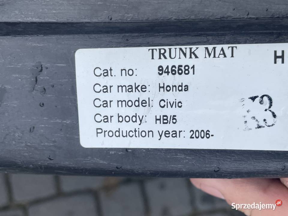 Wkład bagażnika mata Honda civic 7