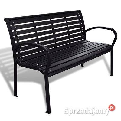 vidaXL Ławka ogrodowa 125 stal i WPC czarna41556 Warszawa