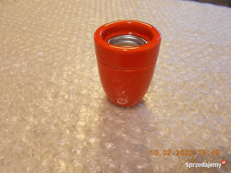 OPRAWKA PORCELANOWA CZERWONA E27 styl LOFT PAJĄK odcienie czerwieni Warszawa