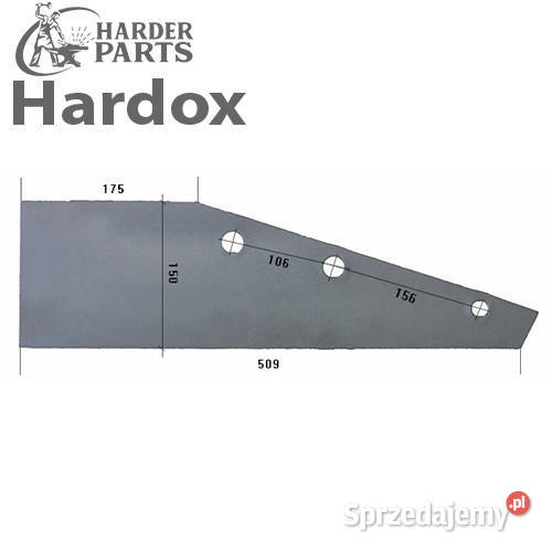 Płoza krótka HARDOX 21915L części do pługa Suwałki sprzedam