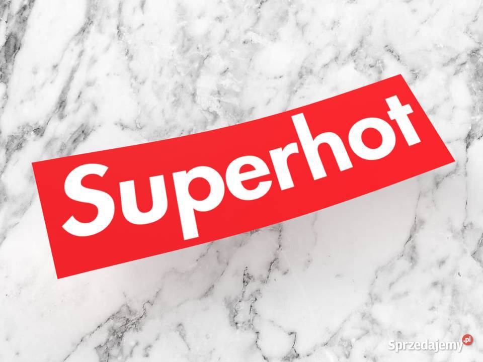 Naklejka SUPERHOT 10 x 3 supreme super hot naklejki Choroszcz