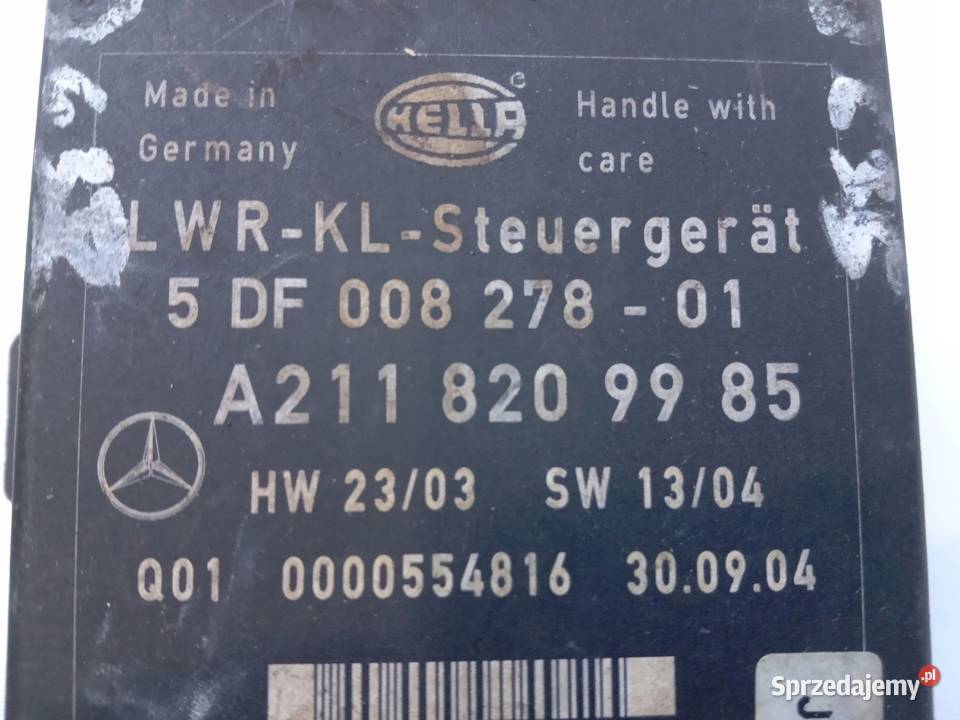 MODUŁ STEROWNIK ŚWIATEŁ MERCEDES E W211 CLS W219 Oświetlenie Nowy Tomyśl sprzedam