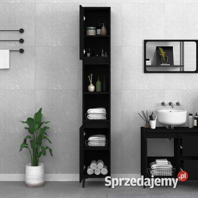 vidaXL Szafka łazienkowa czarna 30x30x190 Warszawa