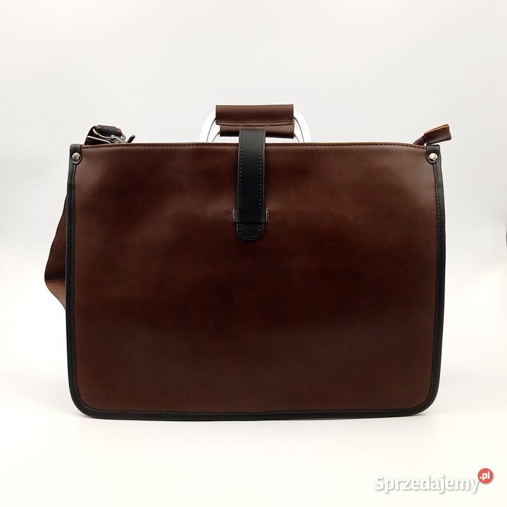 Teczka aktówka torba biznesowa skórzana na ramie śląskie