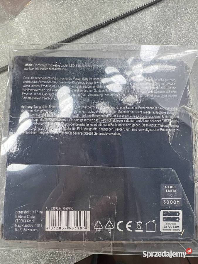 Lampka gwiazda Led 3D Stern żółta 300 Taśmy LED Jasło sprzedam