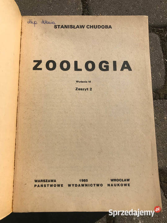 Zoologia Chudoba Zoologia 1 2 dwa tomy Kielce