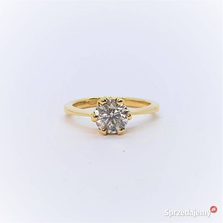 Pierścionek z brylantem 112 ct złoto pr 585 14K Pruszków