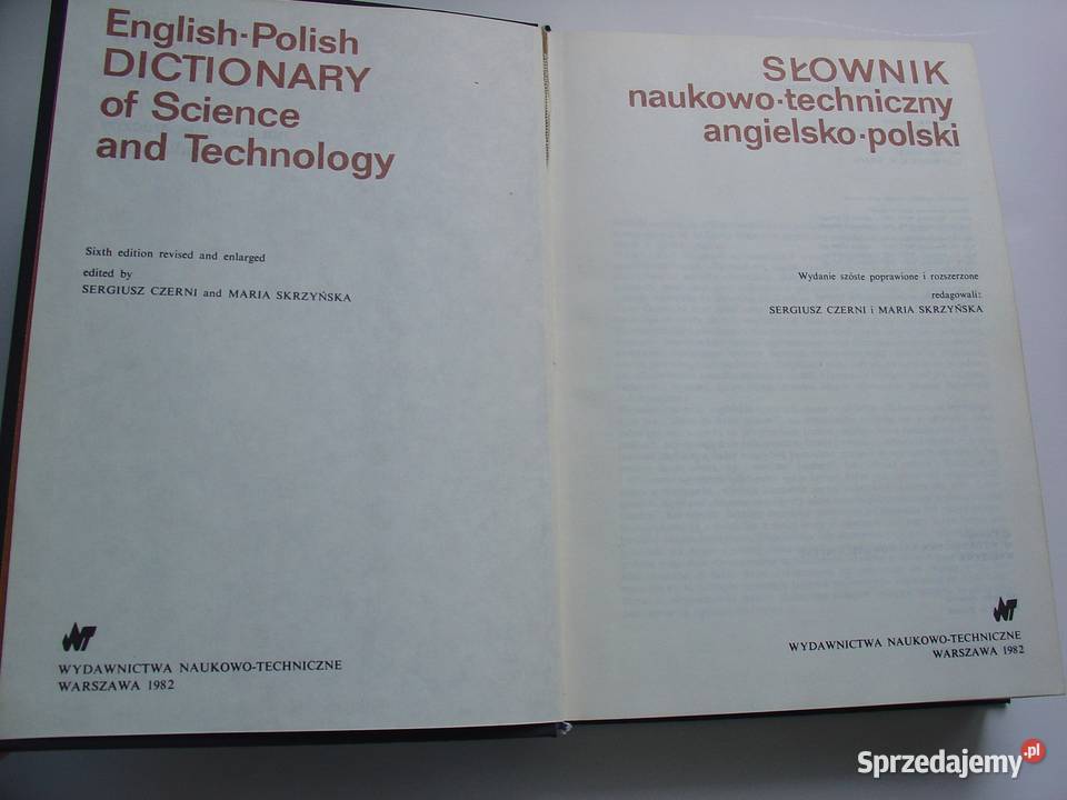 Słownik naukowotechniczny angielskopolski Maria Rok wydania 1982 Łódź