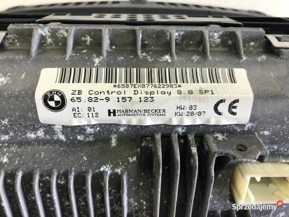 MONITOR EKRAN 9157123 BMW E65 LIFT osobowe Kierownice powietrza