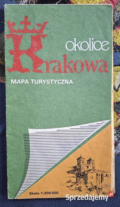 Krakowa mapa turystyczna 1200 000 sprzedam