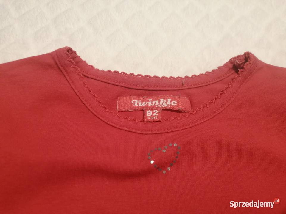 Koszulka długi rękaw Twinkle 92 czerwona Odzież Bluzki, koszulki i kaftaniki śląskie Czeladź sprzedam