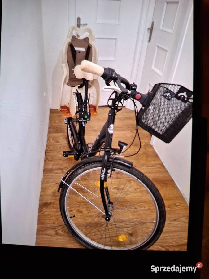 Rower damski z siedzonkoem dziecka