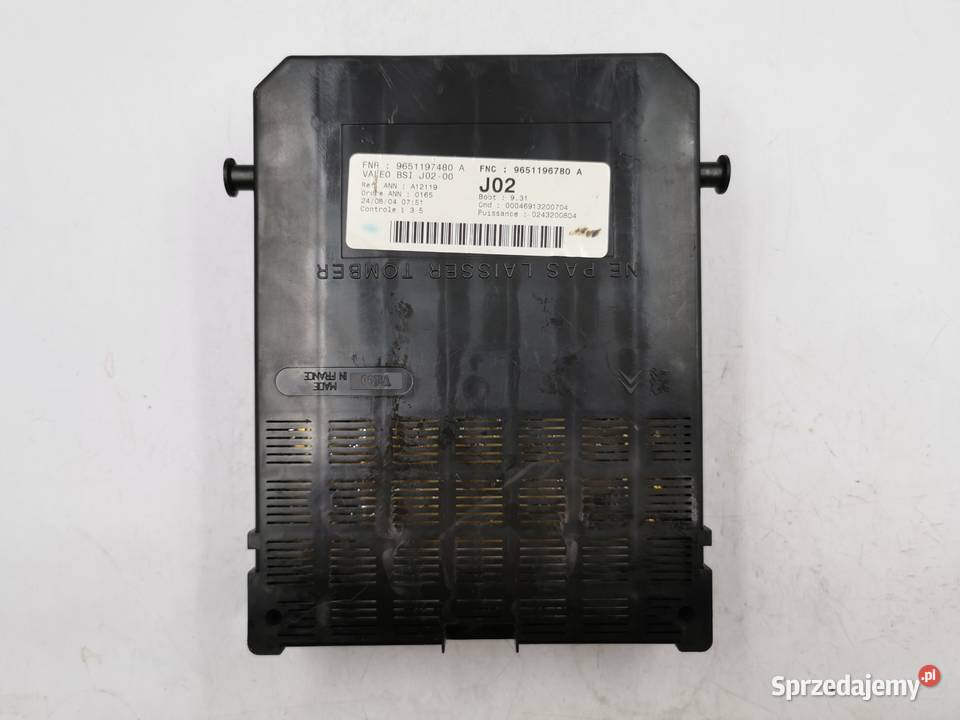 Sterownik Silnika Peugeot 307 20 RFN 9654716780 mazowieckie Wyszków sprzedam