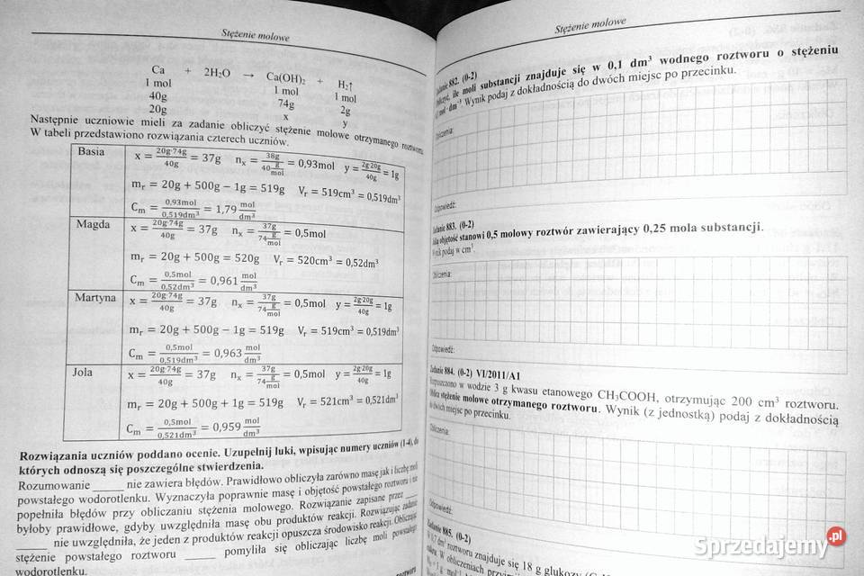 Chemia 1 Zbiór zadań z odpowiedziami 20022017 Pozostałe Chełm