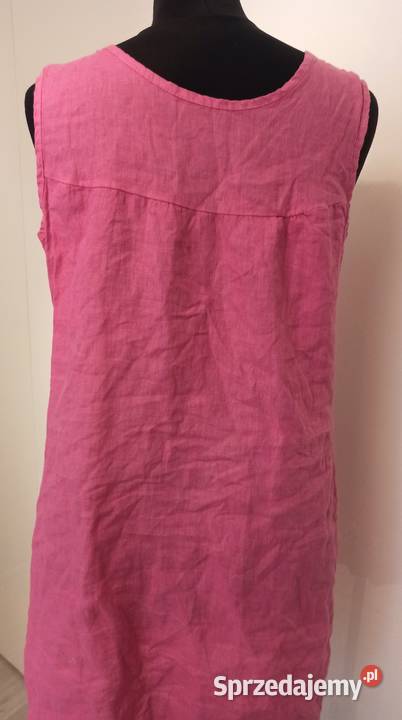 różowa lniana sukienka Częstochowa