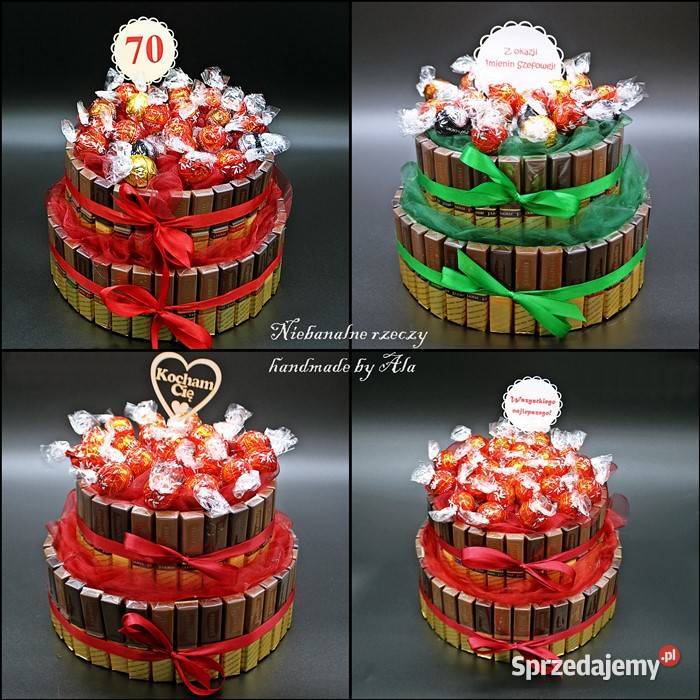 Tort ze słodyczy Merci Lind Lindor słodki torcik łódzkie Kutno