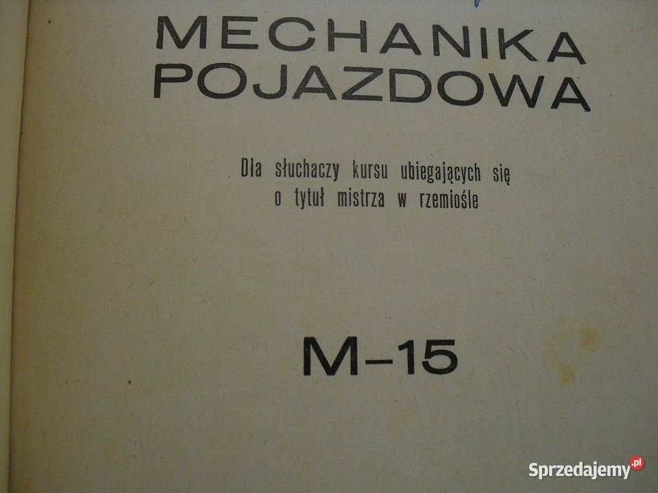 Książka MECHANIKA POJAZDOWA Pozostałe dolnośląskie Bielawa
