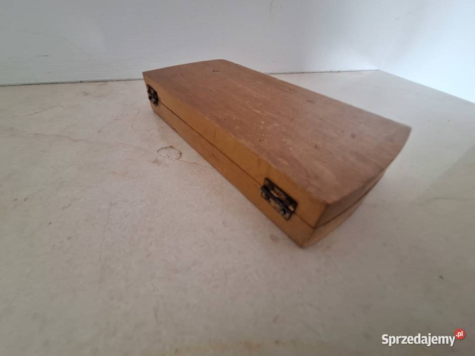 Zestaw odważników w drewnianym etui Vintage Gdańsk