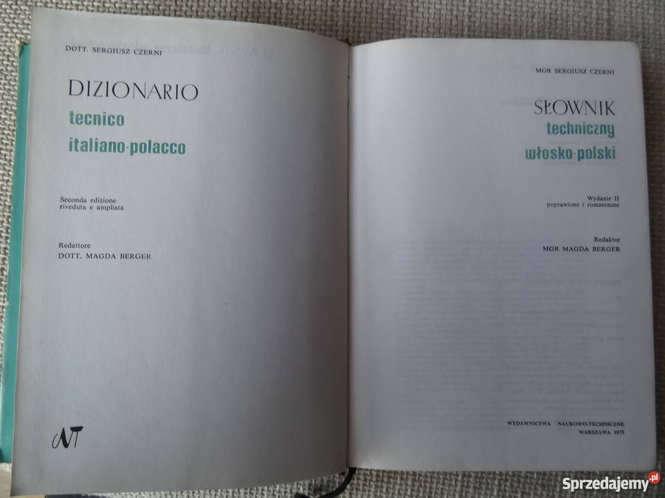 Słownik techniczny włoskopolski słowniki Szczecin
