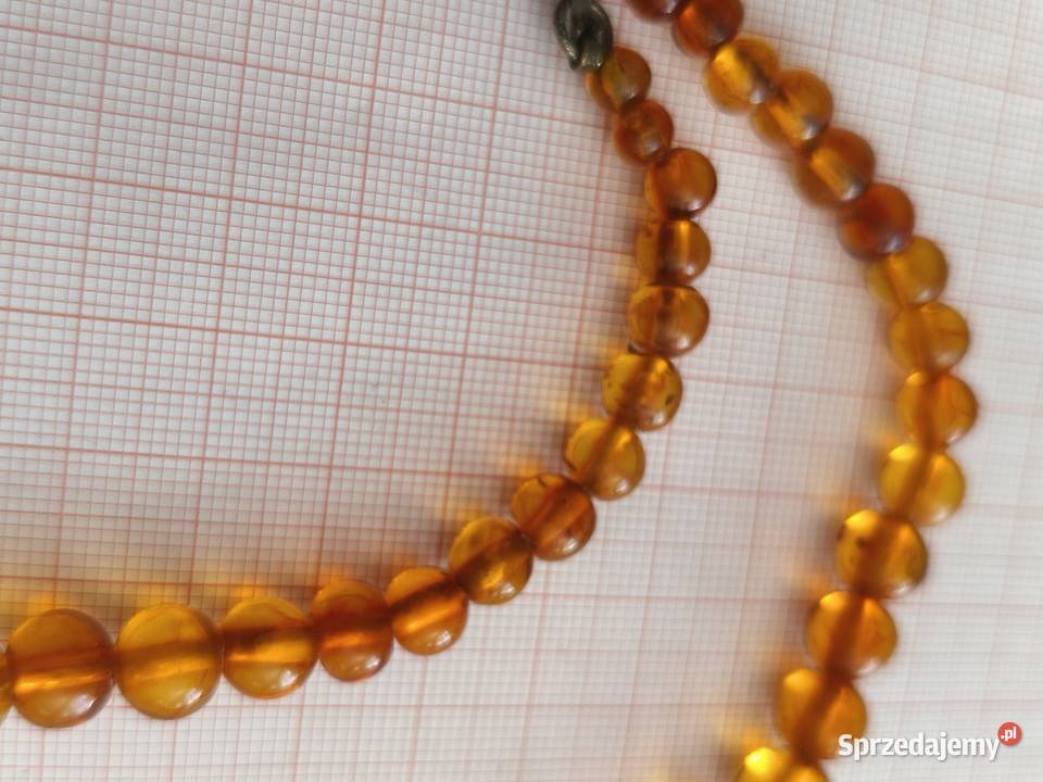 Naszyjnik Bursztyn Kulki Vintage Białystok sprzedam