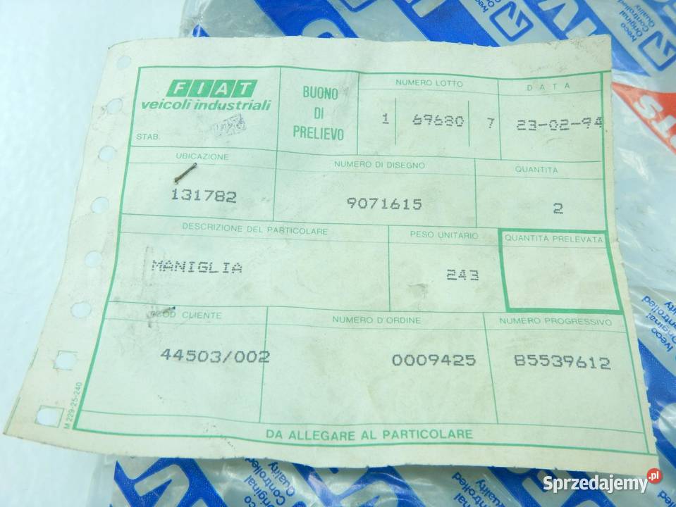 RĄCZKA SŁUPKA WEW PRAWY PRZÓD IVECO ZETA lubelskie