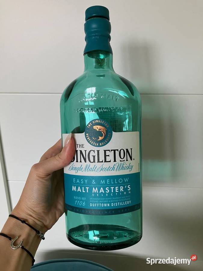 Niebieska butelka flakon whisky The Singleton Porcelana i szkło Nisko
