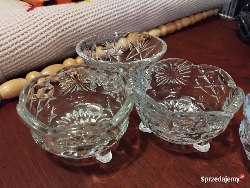 kryształowe półmiski 4 sztuki lubuskie