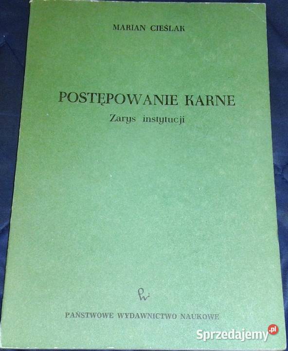 Postępowanie karne Zarys instytucji Marian