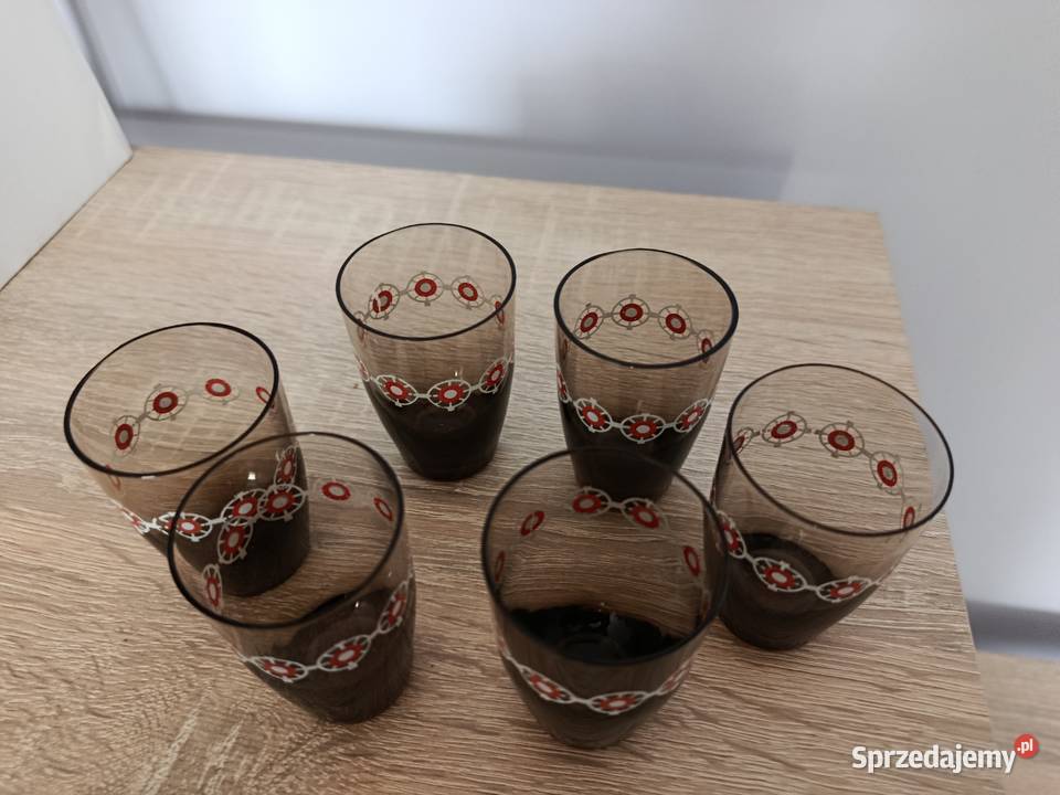 Brązowe kieliszki do wódki likieru sprzedam