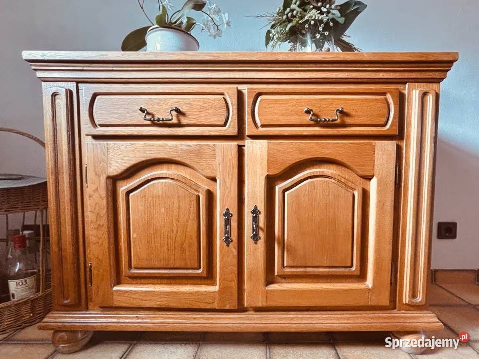 Pakowna komoda dębowa pod telewizor z Niemiec Sypniewo