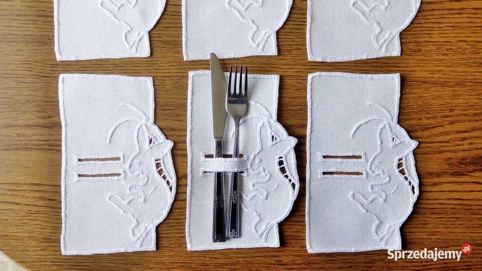 Wielkanoc ręcznie haftowane podkładki pod wielkopolskie Kalisz