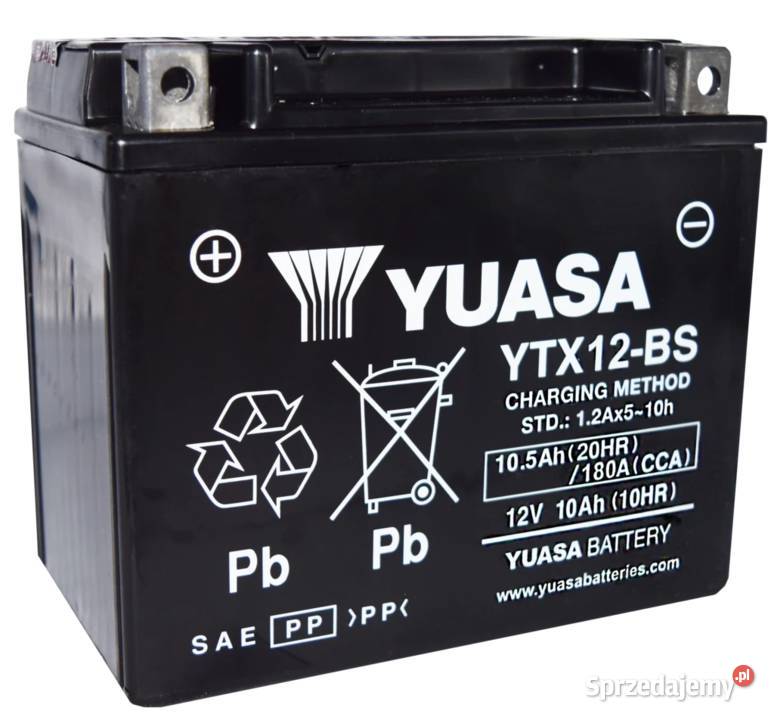 Akumulator motocyklowy 105Ah 180A YUASA YTX12BS Poznań sprzedam