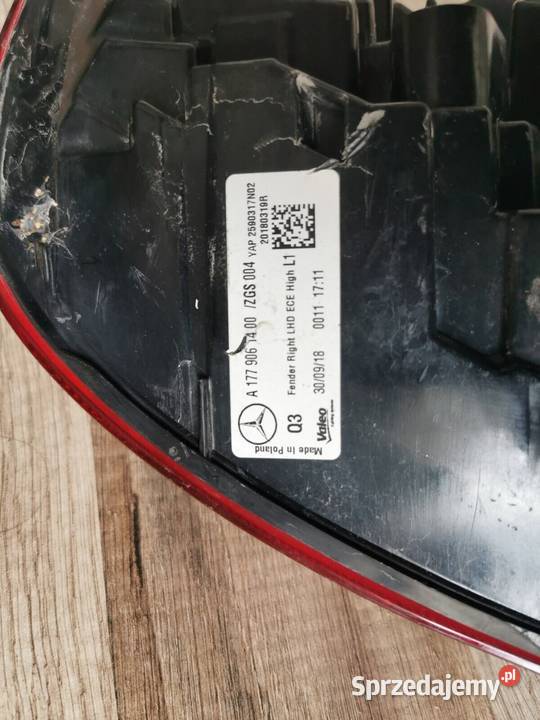 Lampa LED Mercedes A klasa W177 prawa dolnośląskie Świerzawa