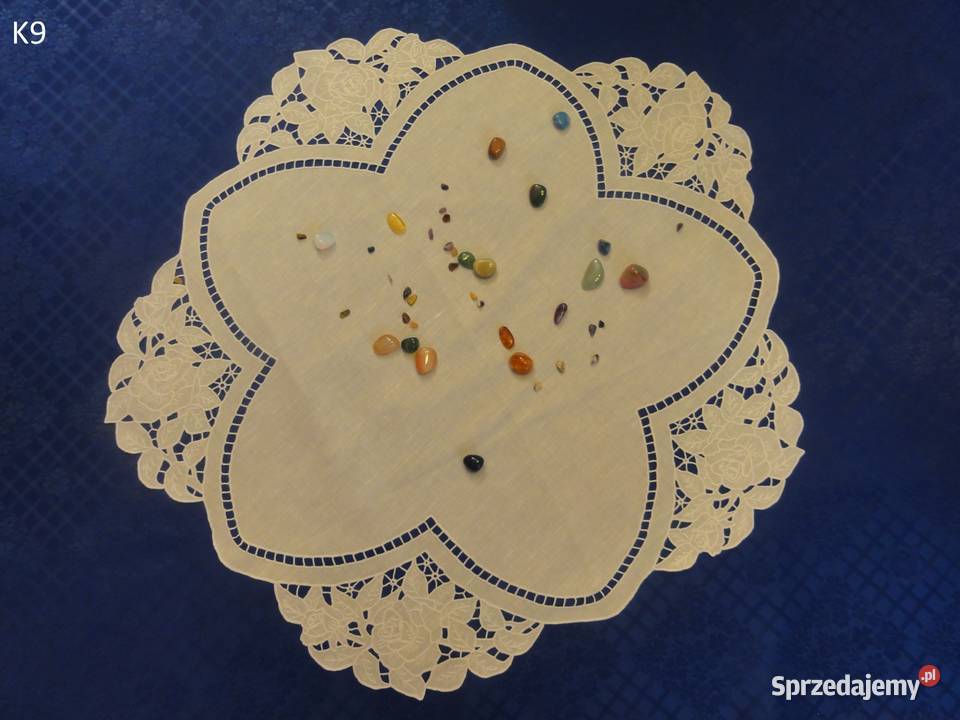 Serwetki białe wyszywane haft Richelieu biały Lublin