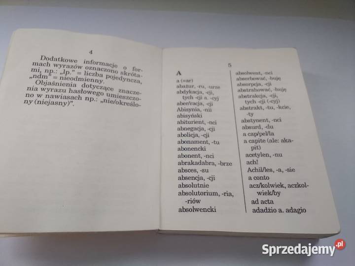 Kieszonkowy słowniczek ortograficzny Łódź sprzedam