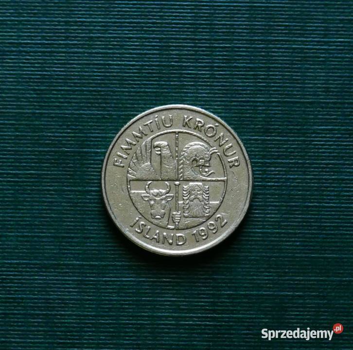 ISLANDIA 50 koron 1992r Numizmatyka Gliwice sprzedam