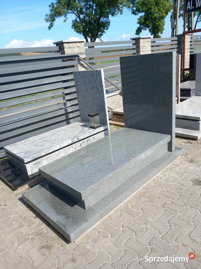 Nagrobek ziemny Kury Grey 8 Strzegom