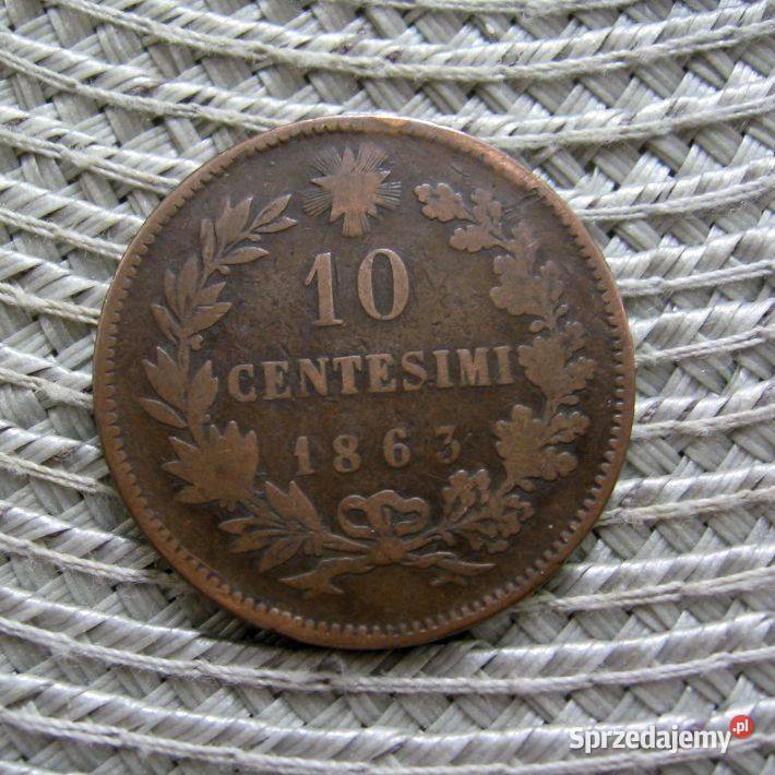 Włochy 10 Centesimi 1863r