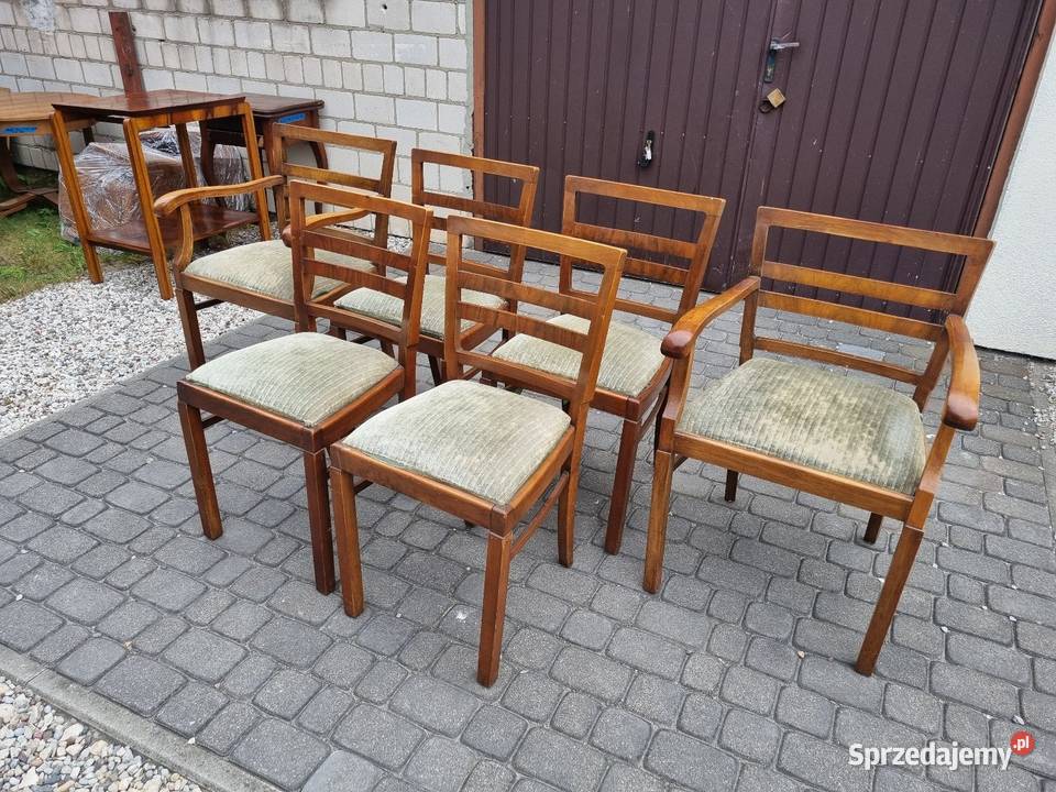Zestaw krzeseł Artd Devo antyk vintage Sękocin Nowy sprzedam