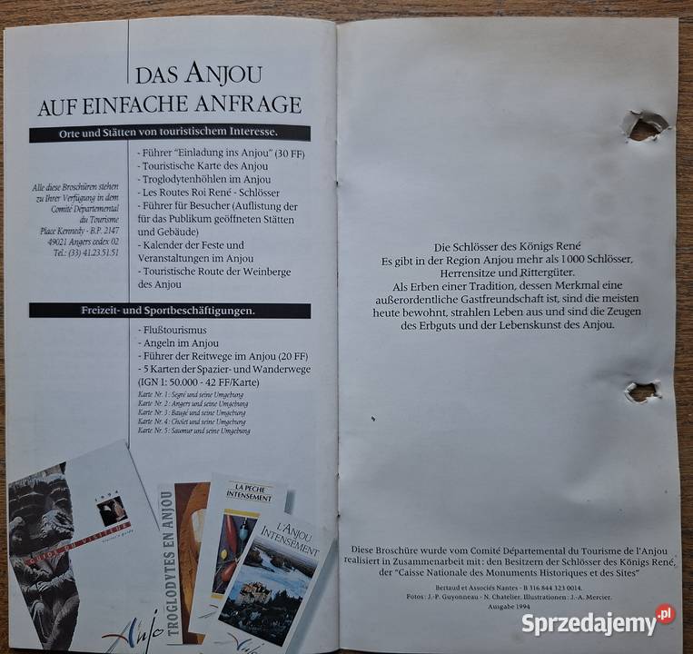 Francja Anjou Intensamente Angers i mapa przewodnik Kraków